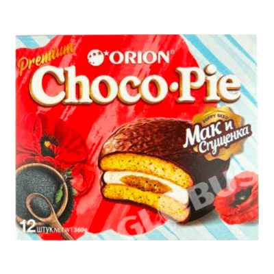 Чоко пай Мак и сгущенка Orion 12 шт. 360 гр. ⋆ Русфуд - продукты с ...