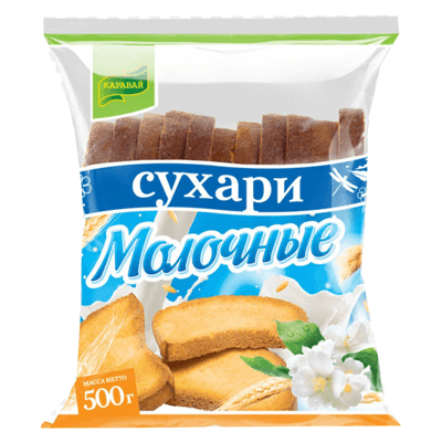 Сухари молочные Каравай 500 гр. ⋆ Русфуд - продукты с доставкой