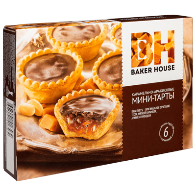 Мини-тарты карамельно-арахисовые Baker House 240 гр. ⋆ Русфуд ...