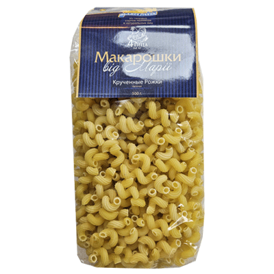 Макарошки Крученые рожки 4яйца Maria pasta 500 гр. פסטה ביצים ⋆ Русфуд ...