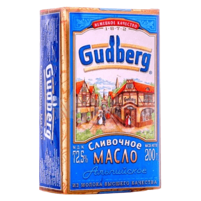 Масло Gudberg Альпийское (соленое) 200 гр. ממרח חמאה