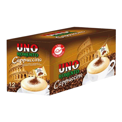 Кофе Cappuccino Uno momento 12 пак * 25.5 гр. שקיות אונו מומנט