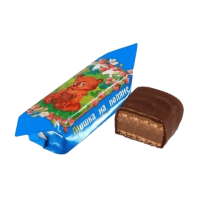 Шоколадные конфеты Мишка на поляне ממטק שוקולד ממולא וופלים ושקדים נישקה נא פולאני