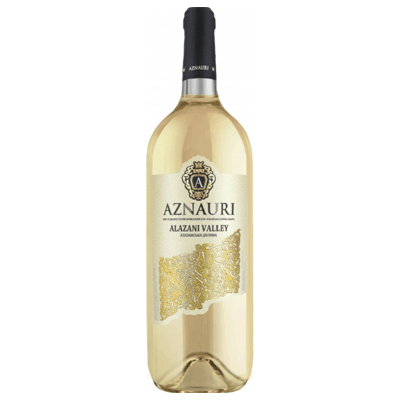 Вино AZNAURI Алазанская Долина белое полусладкое 0.75 L. יין לבן חצי מתוק