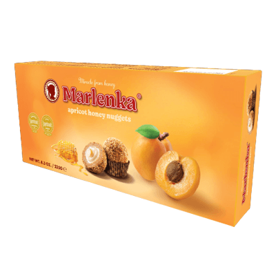 Медовые шарики абрикосовые Марленка 235 гр. כדורי דבש עם משמש