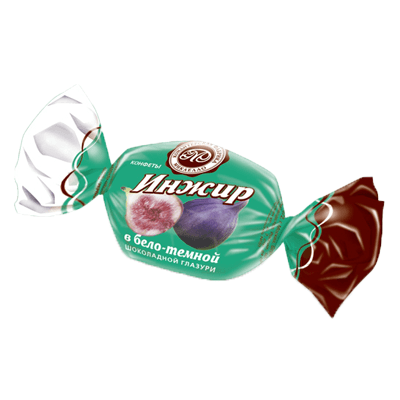 Инжир в бело-тёмной шоколадной глазури תאנה מצופה בשוקולד