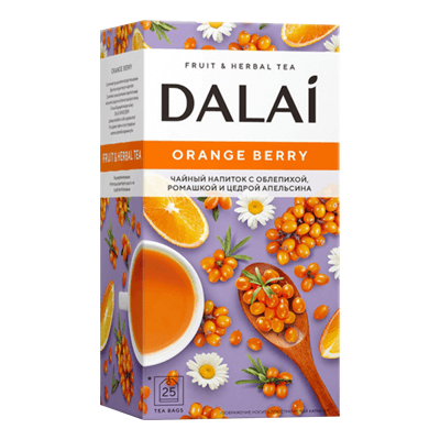 Чай Далай с облепихой, ромашкой и цедрой апельсина 25 пак תה עם אובליפיחה