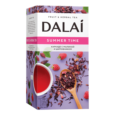 Чай Далай с малиной и шиповником 25 пак תה בטעם פטל