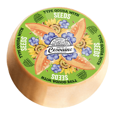 Сыр Гауда с семечками (Латвия) גבינה גאודה עם גרעיני חמניות